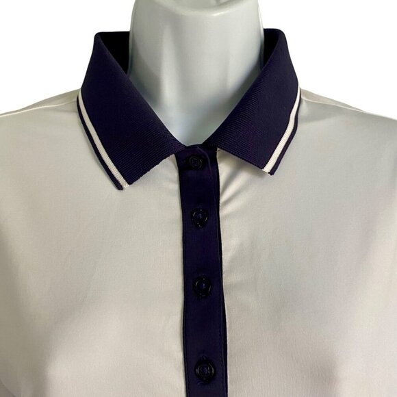 Lillie Green White and Blue Polo Shirt UPF 50 Women's Small NEW - Picture 3 of 10